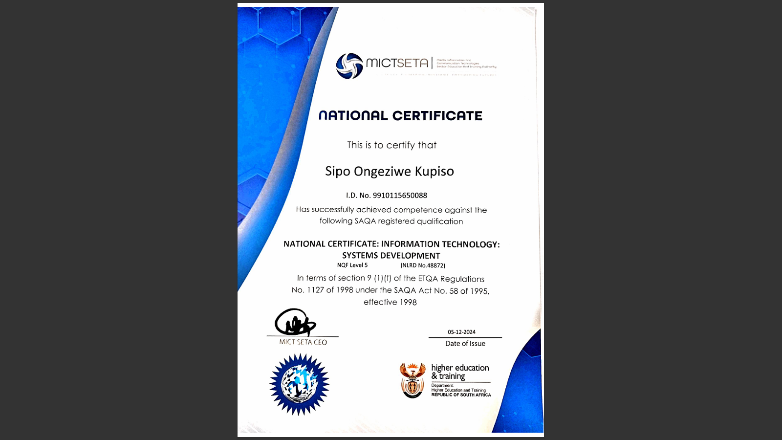 Certificate 2